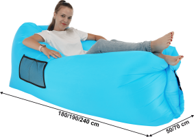 Nafukovací sedací vak Lazy bag blue