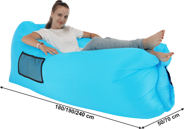 Nafukovací sedací vak Lazy bag blue