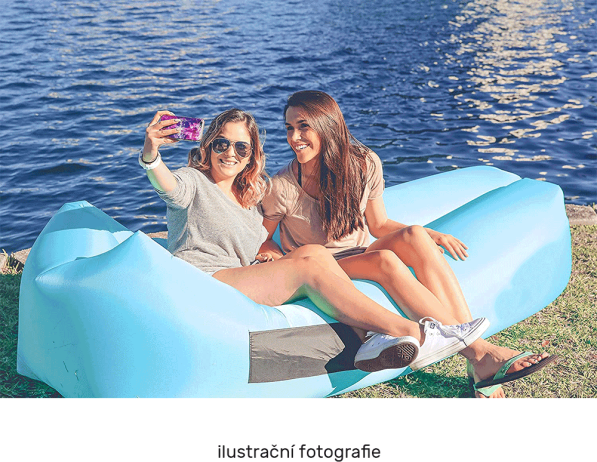 Nafukovací sedací vak Lazy bag blue
