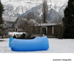 Nafukovací sedací vak Lazy bag blue