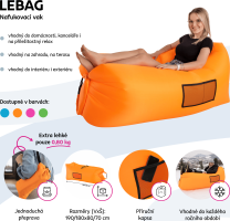 Nafukovací sedací vak Lazy bag blue