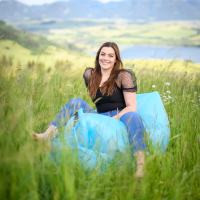 Nafukovací sedací vak Lazy bag blue