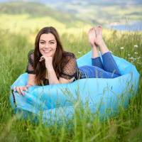 Nafukovací sedací vak Lazy bag blue