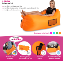 Nafukovací sedací vak Lazy bag blue