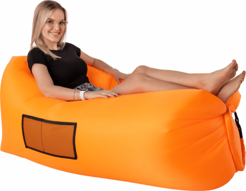 Nafukovací sedací vak Lazy bag orange