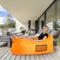 Nafukovací sedací vak Lazy bag orange