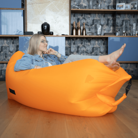 Nafukovací sedací vak Lazy bag orange