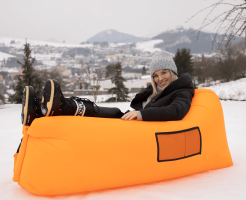 Nafukovací sedací vak Lazy bag orange
