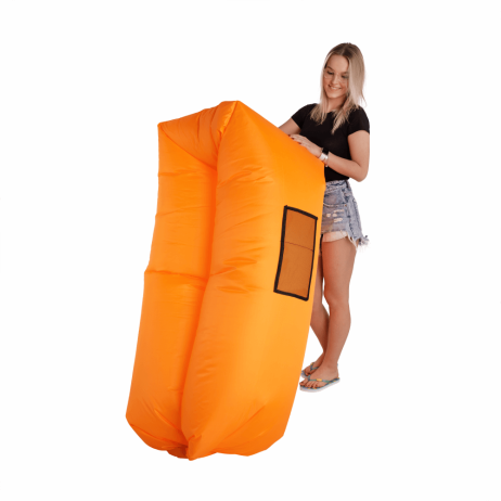 Nafukovací sedací vak Lazy bag orange