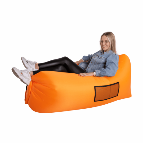 Nafukovací sedací vak Lazy bag orange