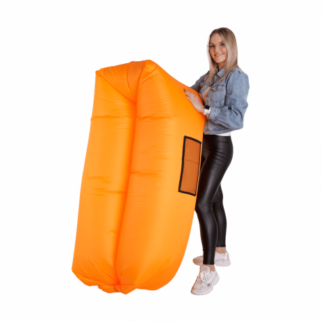 Nafukovací sedací vak Lazy bag orange