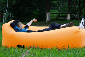 Nafukovací sedací vak Lazy bag orange