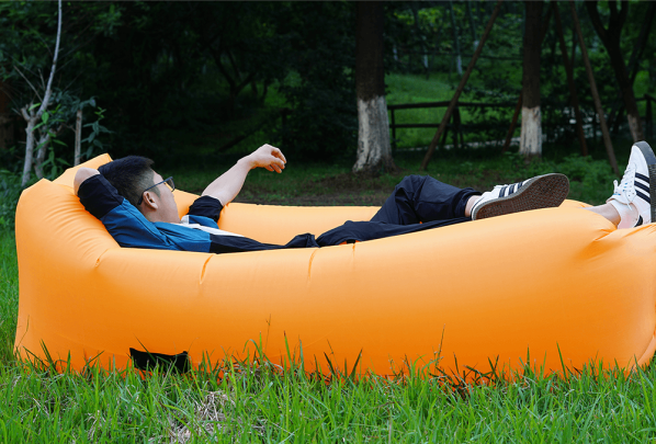 Nafukovací sedací vak Lazy bag orange