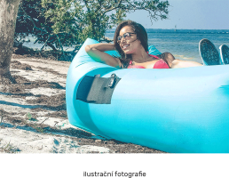Nafukovací sedací vak Lazy bag pink
