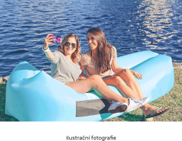 Nafukovací sedací vak Lazy bag pink