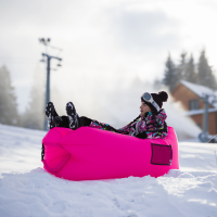 Nafukovací sedací vak Lazy bag pink