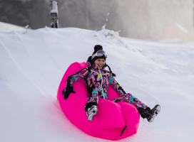 Nafukovací sedací vak Lazy bag pink