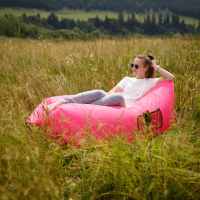 Nafukovací sedací vak Lazy bag pink