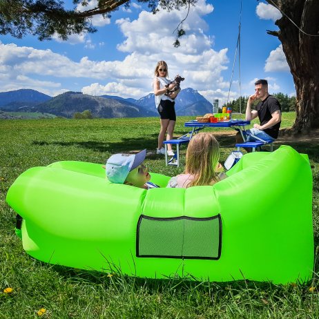 Nafukovací sedací vak Lazy bag green