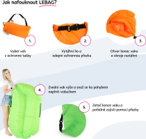 Nafukovací sedací vak Lazy bag green