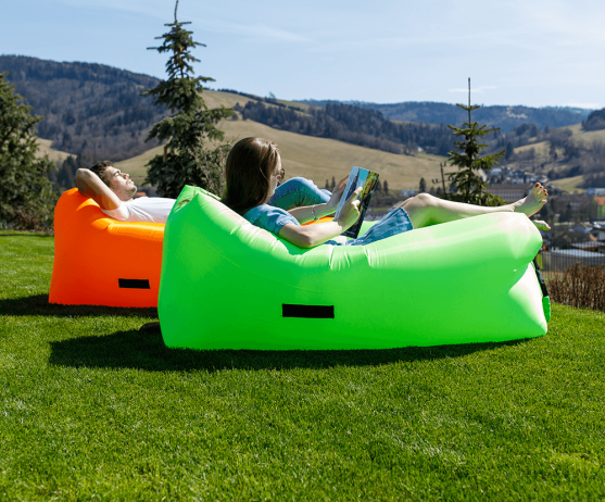 Nafukovací sedací vak Lazy bag green