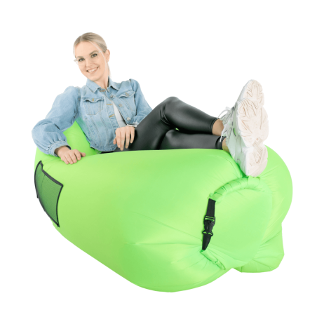 Nafukovací sedací vak Lazy bag green