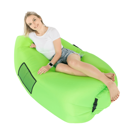 Nafukovací sedací vak Lazy bag green