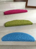 Nášlapy na schody Color Shaggy (půlkruh-obdélník)