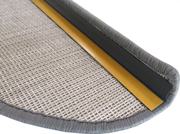 Nášlapy na schody Color Shaggy, šedá, 28x65, půlkruh
