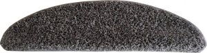 Nášlapy na schody Color Shaggy, šedá, 28x65, půlkruh