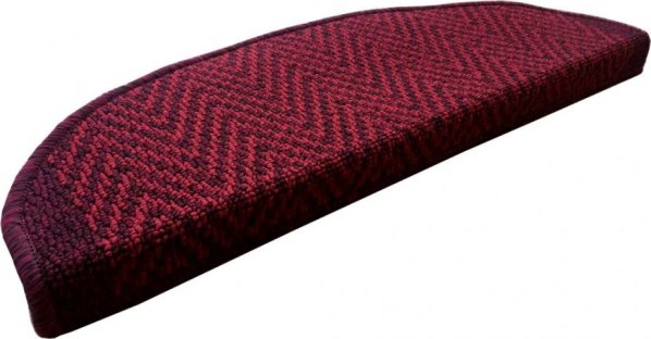 Nášlapy na schody Vancouver, obdélník, 24x65, červená