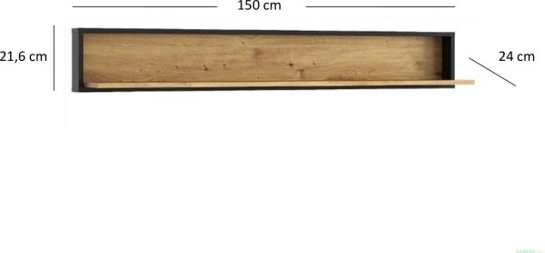 Nástěnná police BOSCO 150