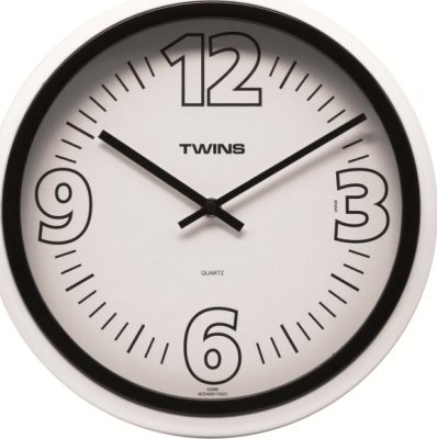 Nástěnné hodiny Twins 2896 black 31cm