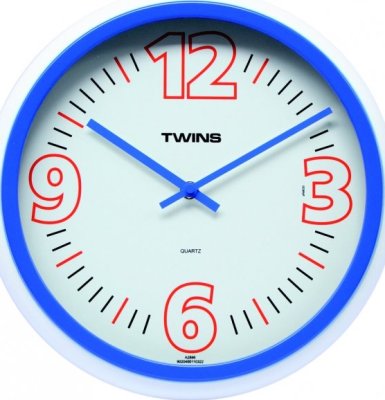 Nástěnné hodiny Twins 2896 blue 31cm