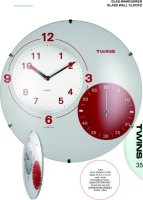 Nástěnné hodiny Twins 353 white 35cm