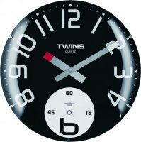 Nástěnné hodiny Twins 363 black 35cm