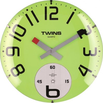 Nástěnné hodiny Twins 363 green 35cm