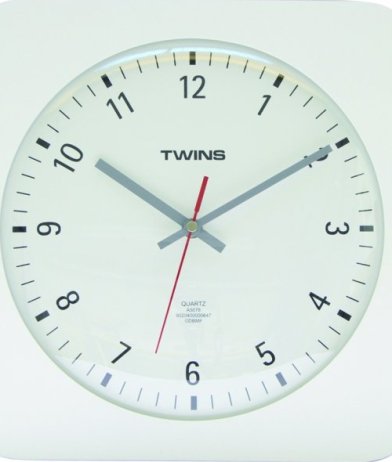 Nástěnné hodiny Twins 5078 white 30cm