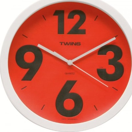 Nástěnné hodiny Twins 903 red 26cm