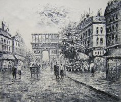 Obraz - Pařížská ulice