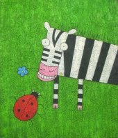 Obraz - Zebra s beruškou