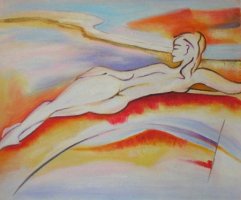 Obraz - Žena v oblacích