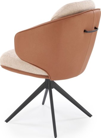 Otočná židle K554 hnědá/béžová