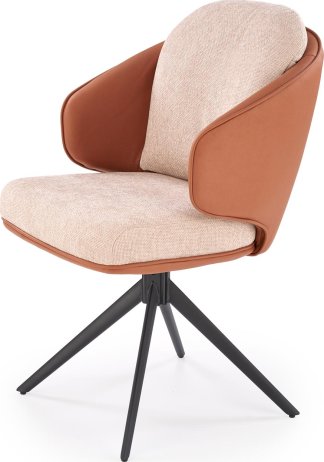 Otočná židle K554 hnědá/béžová