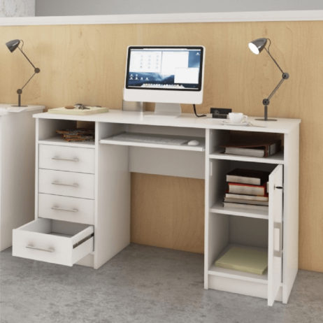 Bílý PC stůl Styroom