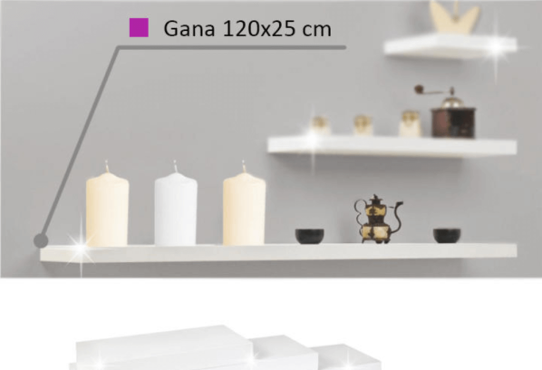 Police GANA, bílý lesk, 120x25