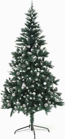 Posněžený vánoční stromek se šiškami CHRISTMAS TYP 4, 180 cm