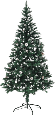 Posněžený vánoční stromek se šiškami CHRISTMAS TYP 4, 180 cm