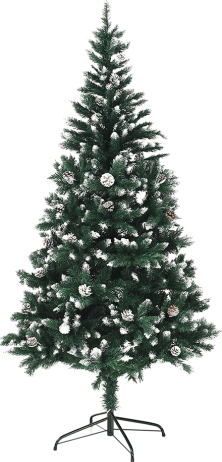 Posněžený vánoční stromek se šiškami CHRISTMAS TYP 4, 180 cm