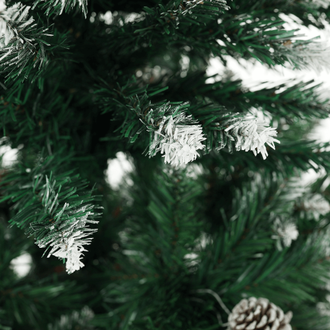 Posněžený vánoční stromek se šiškami CHRISTMAS TYP 4, 180 cm